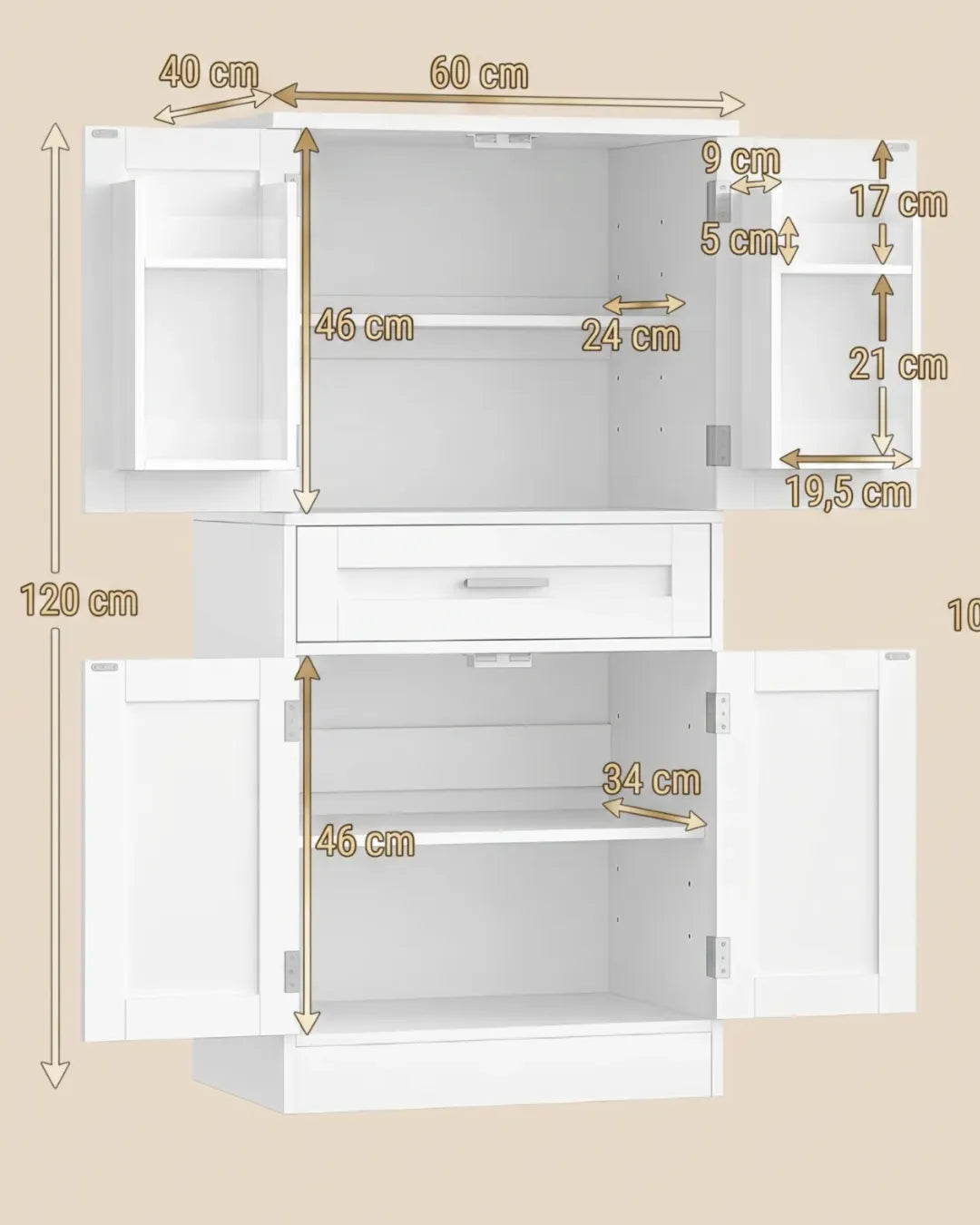 armoire buffet modèle Farmhouse dimensions