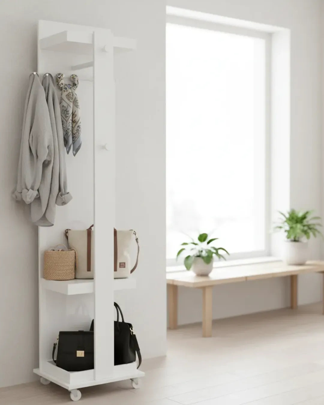 armoire à bijoux  rotative modèle Sofia vue arrière de la penderie