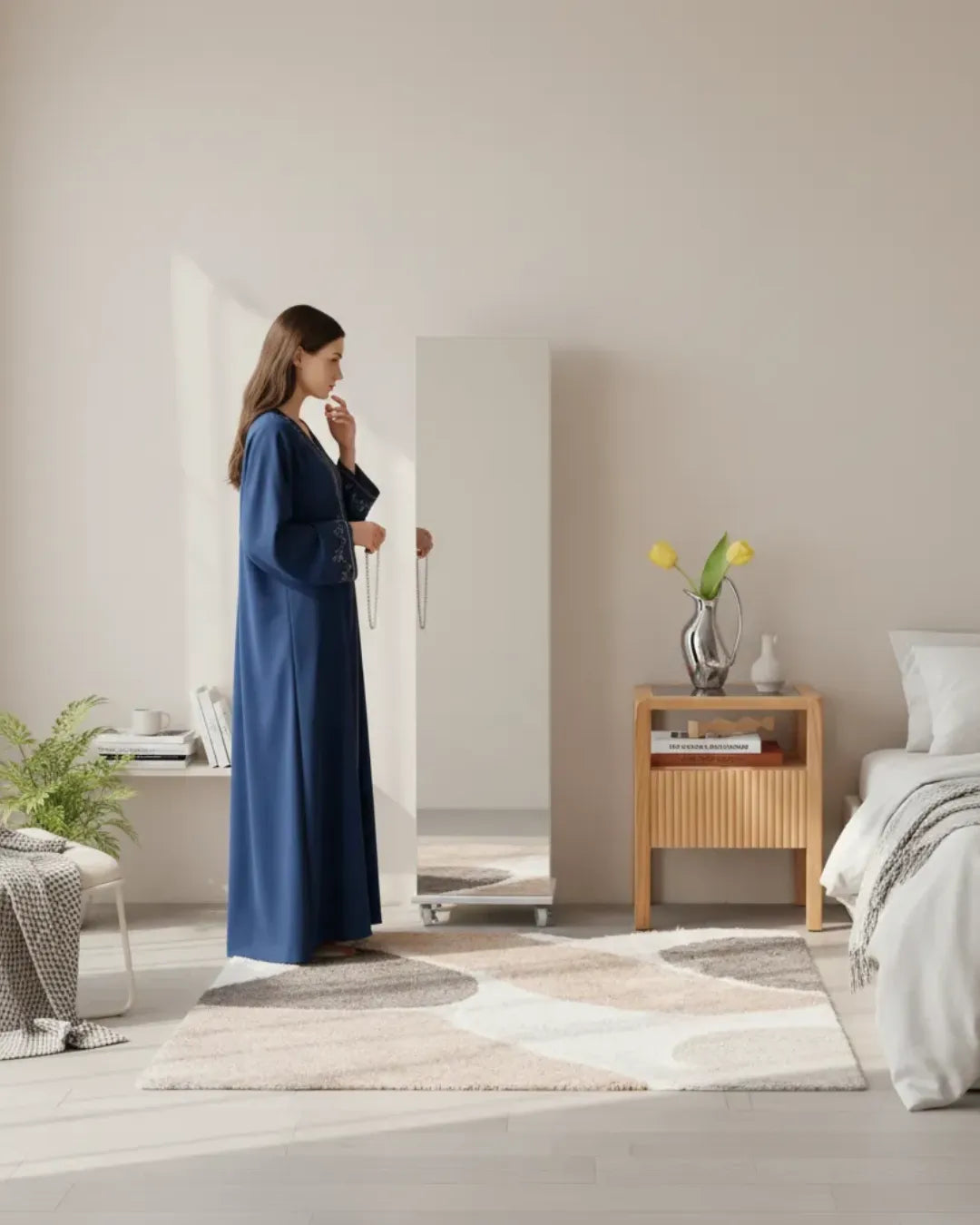armoire à bijoux  modèle Sofia avec miroir pleine longueur