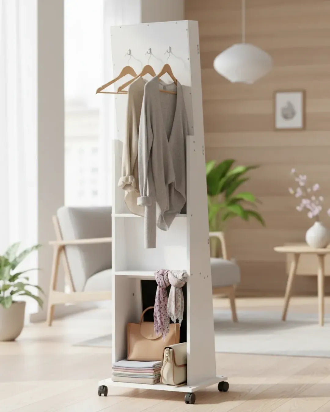armoire à bijoux modèle Mia vue sur  le rangement postérieur
