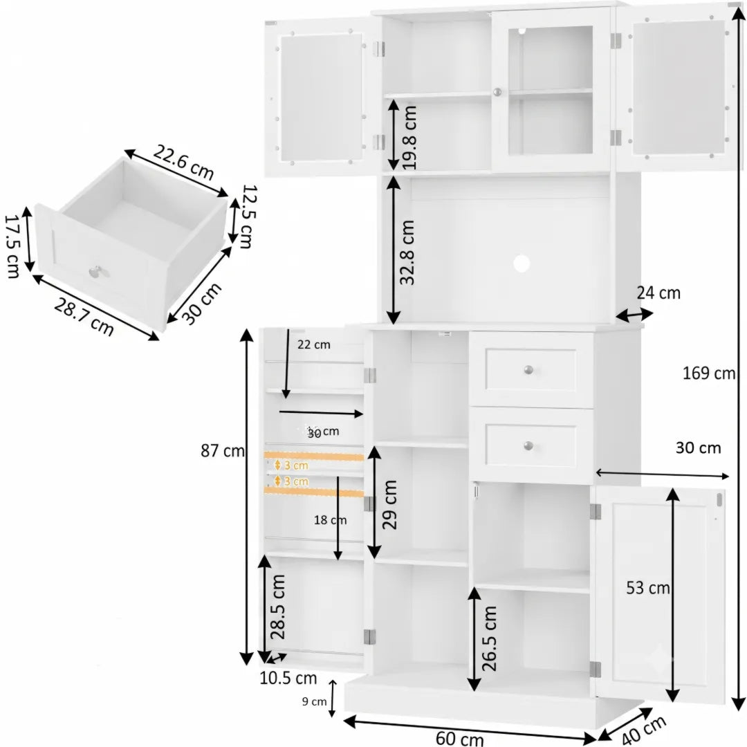 armoire buffet modèle Margot mesures et dimensions