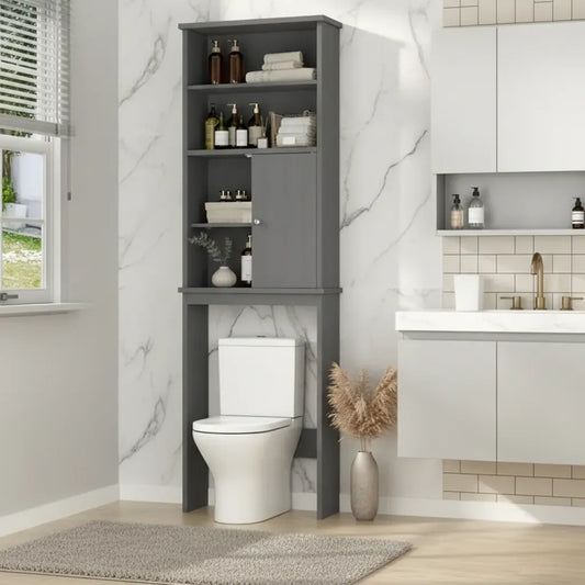 armoire de rangement pour salle de bains et toilettes modèle Iris couleur gris