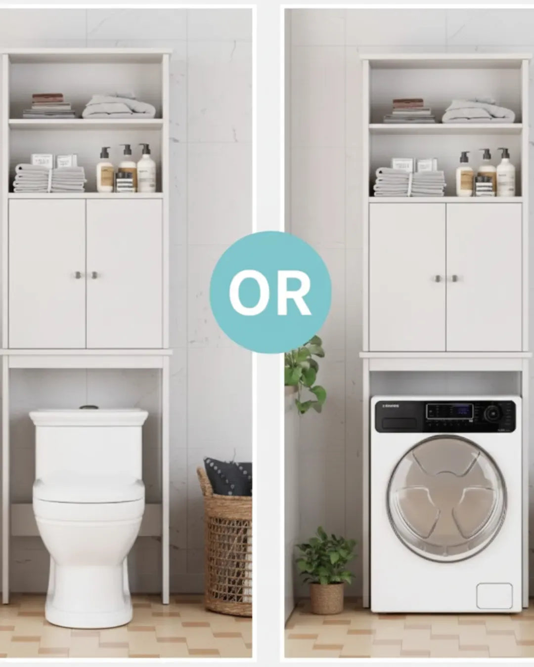 armoire de rangement pour toilette  ou lave linge modèle Iris 