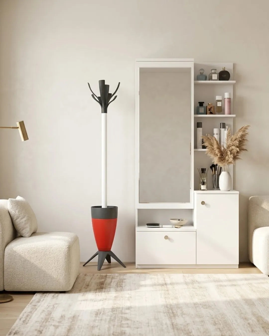 porte manteau ,Welcome, orange ,dans un vestibule